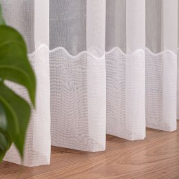 Firanka haftowana ze wzorem na samym dole, wys. 300cm, kolor biały z białym haftem 009504/768/001/000300/1