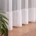 Firanka haftowana ze wzorem na samym dole, wys. 300cm, kolor biały z białym haftem 009505/768/001/000300/1