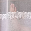 Firanka z aplikacją, pasowa na markizecie, wys. 280cm, kolor biały 009418/178/001/000280/1