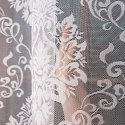 Firanka żakardowa ze wzorem po całości, wys. 160cm, kolor biały 022702/000/001/000160/1