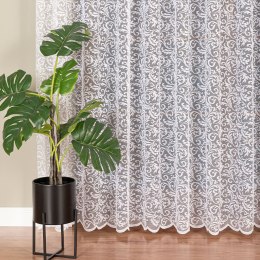 Firanka żakardowa ze wzorem po całości, wys. 250cm, kolor biały 022701/000/001/000250/1