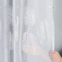 MARIETTA Firanka fantazyjna z ołowianką, wys. 300cm, kolor biały ze srebrnym nadrukiem 000261/OLO/001/000300/1