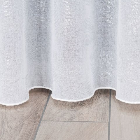 MARIETTA Firanka fantazyjna z ołowianką, wys. 300cm, kolor biały ze srebrnym nadrukiem 000261/OLO/001/000300/1