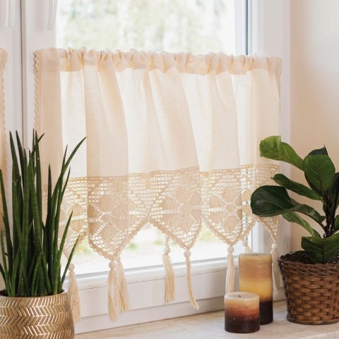 RACHELA Zazdrostka z ażurem, wys. 45cm, kolor 012 kremowy 912432/000/012/000045/1