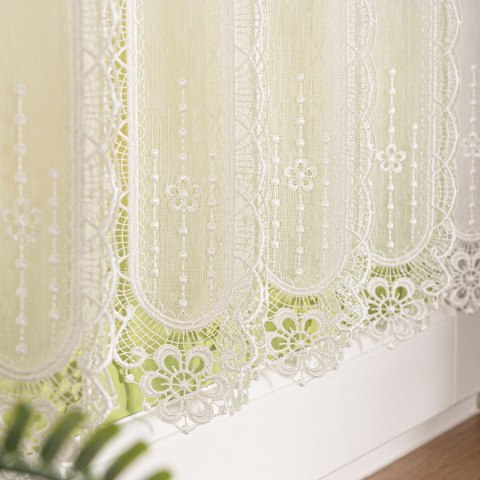 Zazdrostka haftowana panelowa na batyście, wys. 30cm, kolor 010 naturalny 093721/388/010/000030/1