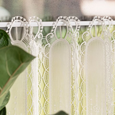 Zazdrostka haftowana panelowa na batyście, wys. 30cm, kolor 010 naturalny 093721/388/010/000030/1