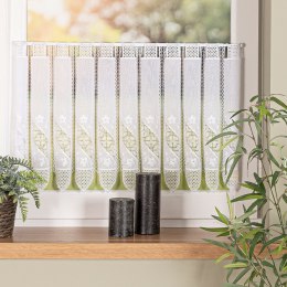 Zazdrostka haftowana panelowa na batyście, wys. 40cm, kolor biały 096204/388/001/000040/1