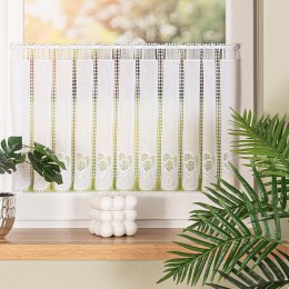 Zazdrostka haftowana panelowa na batyście, wys. 40cm, kolor biały 096272/388/001/000040/1