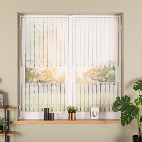 Zazdrostka haftowana panelowa na batyście, wys. 40cm, kolor 010 naturalny 096272/388/010/000040/1