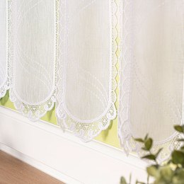 Zazdrostka haftowana panelowa na batyście, wys. 70cm, kolor biały 097651/388/001/000070/1