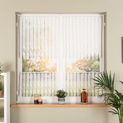 Zazdrostka haftowana panelowa na batyście, wys. 70cm, kolor 010 naturalny 096204/388/010/000070/1