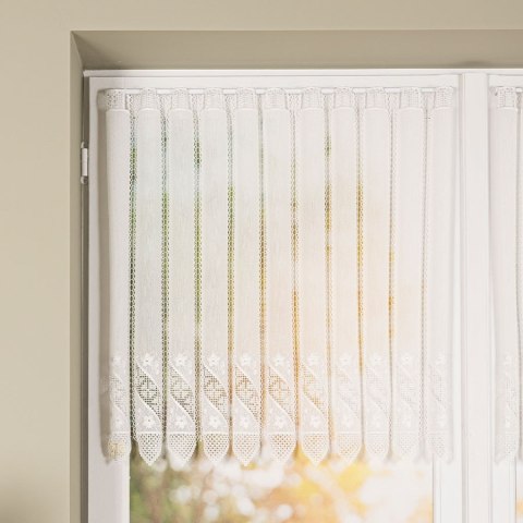 Zazdrostka haftowana panelowa na batyście, wys. 70cm, kolor 010 naturalny 096204/388/010/000070/1