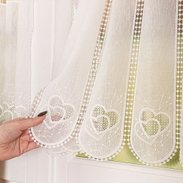 Zazdrostka haftowana panelowa na batyście, wys. 70cm, kolor 010 naturalny 096272/388/010/000070/1