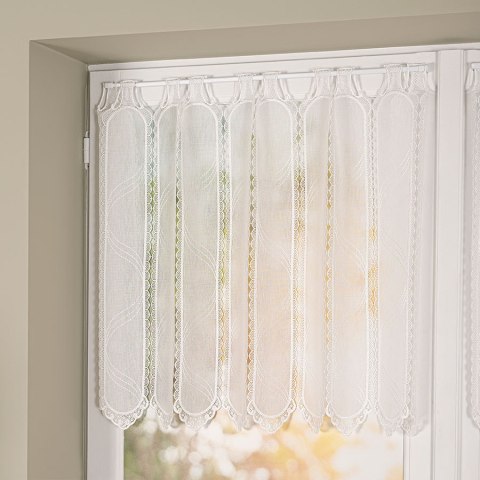 Zazdrostka haftowana panelowa na batyście, wys. 70cm, kolor 010 naturalny 097651/388/010/000070/1