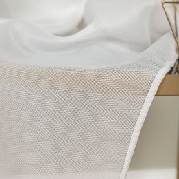 Firanka fantazyjna w jodełkę, z ołowianką, wys. 300cm, kolor biały 019303/OLO/001/000300/1