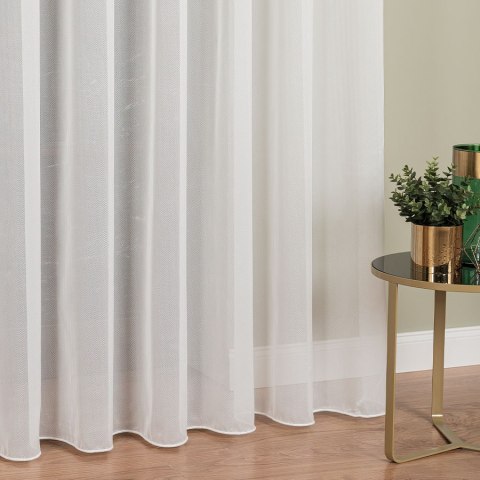 Firanka fantazyjna w jodełkę, z ołowianką, wys. 300cm, kolor biały 019303/OLO/001/000300/1