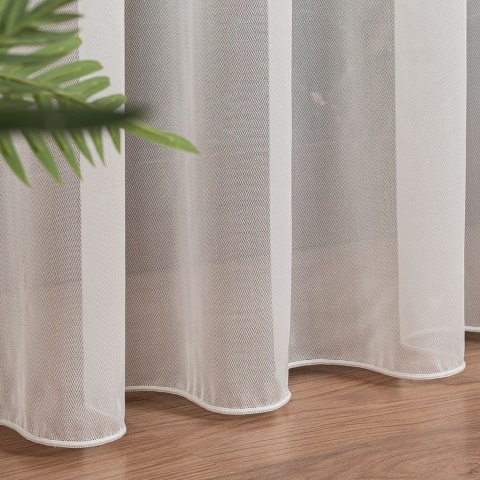 Firanka fantazyjna w jodełkę, z ołowianką, wys. 300cm, kolor biały 019303/OLO/001/000300/1