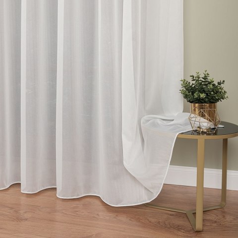 Firanka fantazyjna w jodełkę, z ołowianką, wys. 300cm, kolor biały 019303/OLO/001/000300/1