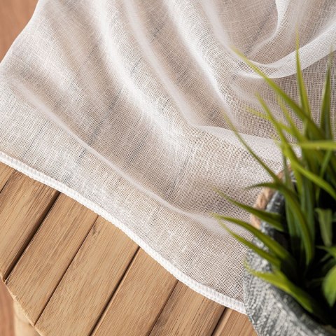 Firanka fantazyjna z ołowianką, wys. 250 cm, kolor biały 002135/OLO/001/000250/1