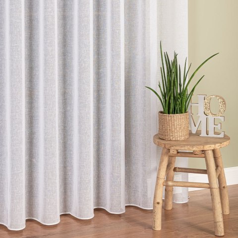 Firanka fantazyjna z ołowianką, wys. 250 cm, kolor biały 002135/OLO/001/000250/1