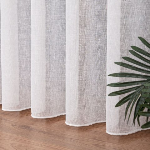 Firanka fantazyjna z ołowianką, wys. 250 cm, kolor biały 002135/OLO/001/000250/1