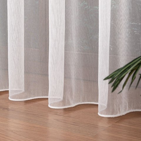 Firanka fantazyjna z ołowianką, wys. 250 cm, kolor biały 021137/OLO/001/000250/1