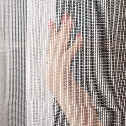 Firanka fantazyjna z ołowianką, wys. 250 cm, kolor biały 021137/OLO/001/000250/1