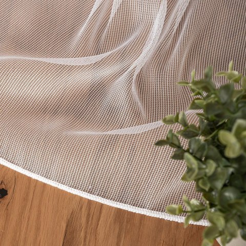 Firanka fantazyjna z ołowianką, wys. 250 cm, kolor biały 021137/OLO/001/000250/1