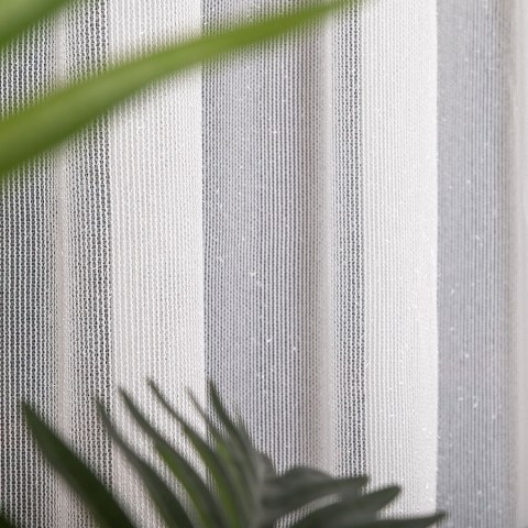 Firanka fantazyjna z ołowianką, wys. 250 cm, kolor biały 021138/OLO/001/000250/1