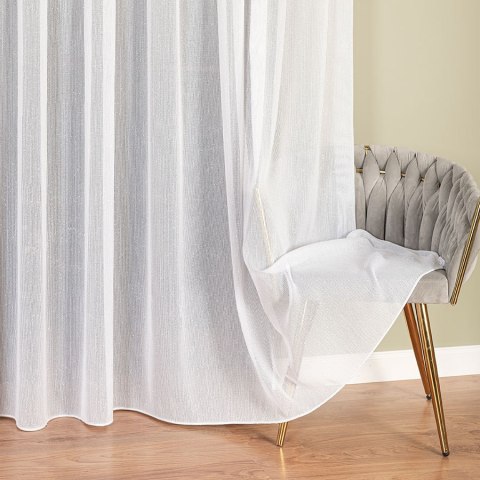 Firanka fantazyjna z ołowianką, wys. 250 cm, kolor biały 021138/OLO/001/000250/1