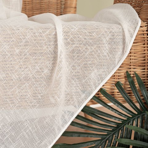 Firanka fantazyjna z ołowianką, wys. 300cm, kolor 002 kremowy 016989/OLO/002/000300/1