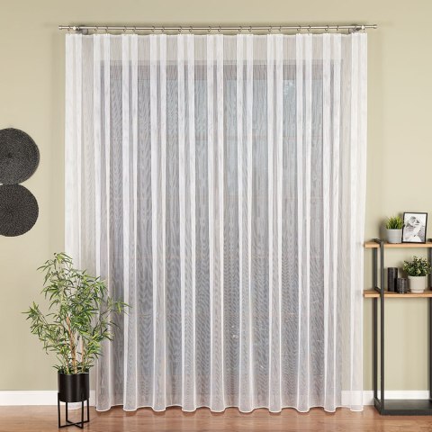 Firanka fantazyjna z ołowianką, wys. 320 cm, kolor biały 021137/OLO/001/000320/1