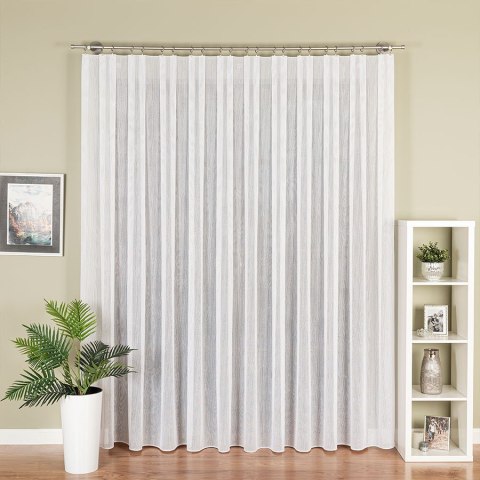 Firanka fantazyjna z ołowianką, wys. 320 cm, kolor biały 021138/OLO/001/000320/1