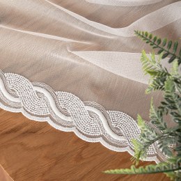 Firanka haftowana ze wzorem na samym dole, wys. 290cm, kolor biały 013417/MIR/001/000290/1