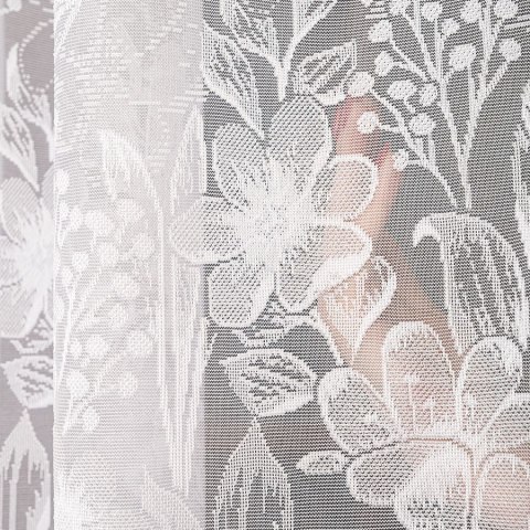 Firanka żakardowa, wys. 160cm, kolor biały 137506/000/001/000160/1