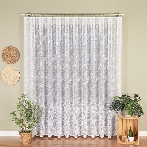 Firanka żakardowa, wys. 250cm, kolor biały 137506/000/001/000250/1