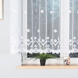 Firanka żakardowa, pasowa, wys. 140cm, kolor biały 004421/000/001/000140/1