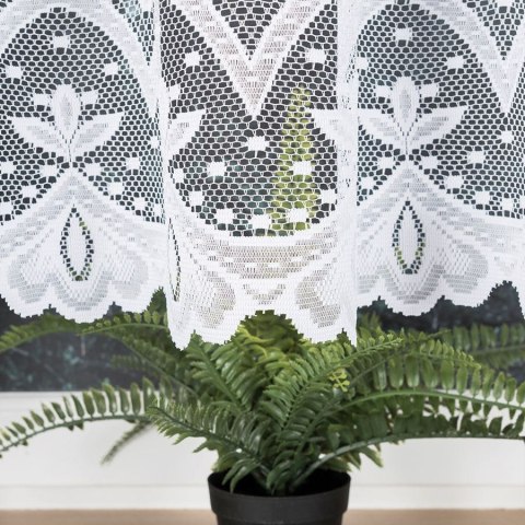 Firanka żakardowa, pasowa, wys. 140cm, kolor biały 004421/000/001/000140/1