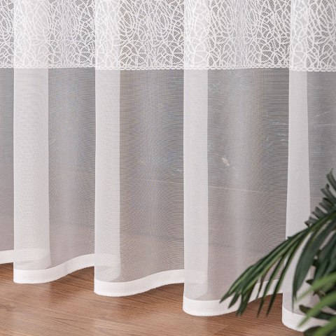 Firanka żakardowa, pasowa, wys. 250cm, kolor biały 054526/000/001/000250/1