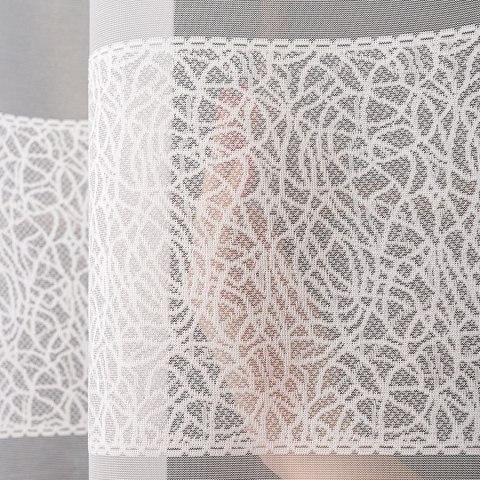 Firanka żakardowa, pasowa, wys. 250cm, kolor biały 054526/000/001/000250/1