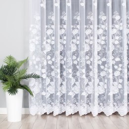 Firanka żakardowa ze wzorem po całości, wys. 230cm, kolor biały 023006/000/001/000230/1