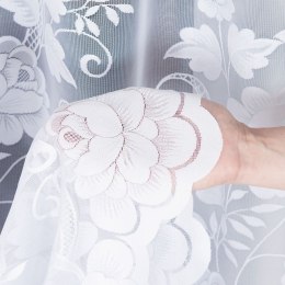 Firanka żakardowa ze wzorem po całości, wys. 230cm, kolor biały 023006/000/001/000230/1