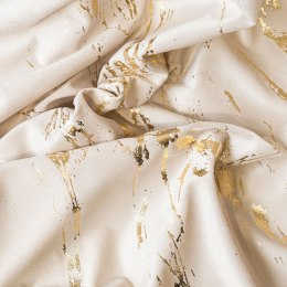MARMA Zasłona gotowa na przelotkach, 250x140cm, kolor 016 kremowy ze złotym nadrukiem na VELVI TD0033/ZGP