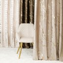MARMA Zasłona gotowa na taśmie, 250x140cm, kolor 015 ciemny kremowy ze złotym nadrukiem na VELVI TD0033/Z