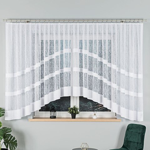 WIKTORIA Firanka żakardowa gotowa, 160x500cm, kolor biały 018352/FBL/001/500160/1