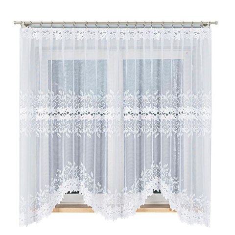 BASTIA Firanka żakardowa gotowa, 180x300cm, kolor biały 648107/FBL/001/300180/1