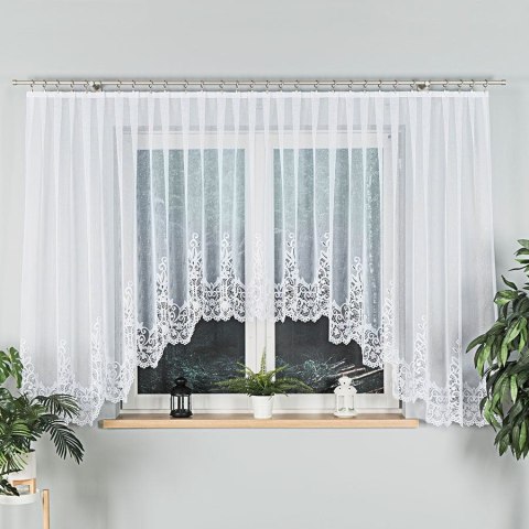BERENIKA Firanka żakardowa gotowa, 160x530cm, kolor biały 004304/FBL/001/530160/1
