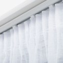 Firanka fantazyjna ze wzorem na samym dole z ołowianką, wys. 250cm, kolor 003 biały ze złotym pasem 000641/000/003/000250/1