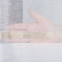 Firanka fantazyjna ze wzorem na samym dole z ołowianką, wys. 330cm, kolor 003 biały ze złotym pasem 000641/000/003/000330/1