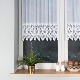Firanka zazdrostka, żakardowa ze wzorem na samym dole, wys. 100cm, kolor biały 018989/000/001/000100/1